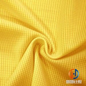 100% Polyester jacquard knit fabric small check design